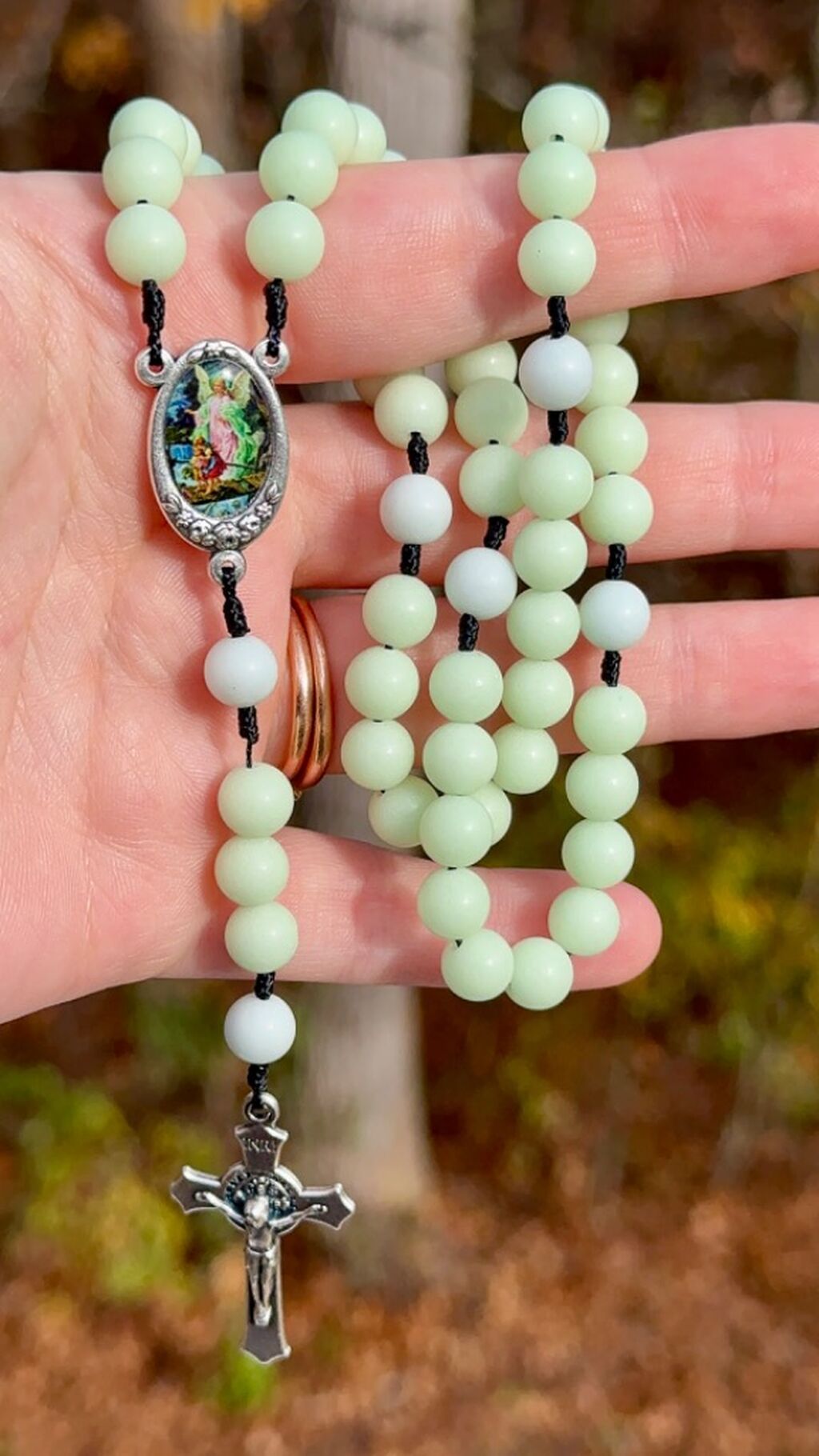 Blue and Green Glow Rosary