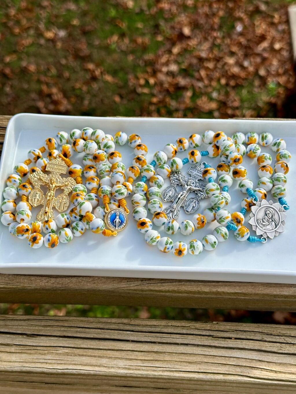 10 mm Sunflower Rosaries