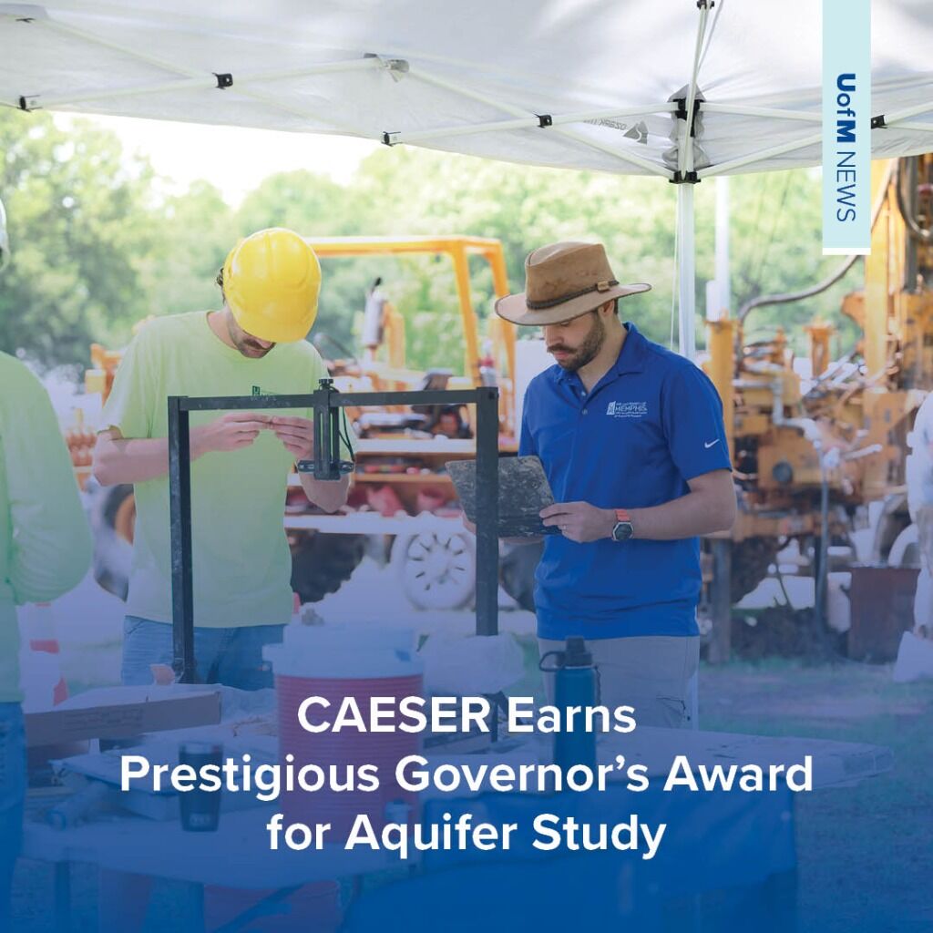 CAESER Earns  Prestigious Governor&rsquo;s Award  for Aquifer Study 