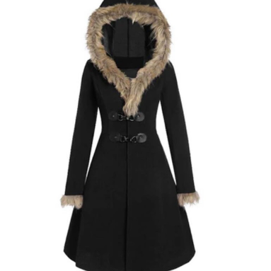 FUR LINED COAT - Retro style 