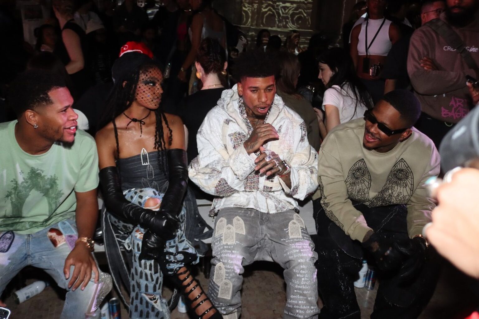 (PHOTOS) NLE Choppa, YG, Michael Rainey Jr., Jim Jones Attend Who Decides War NYFW Spring/Summer 2024 Show