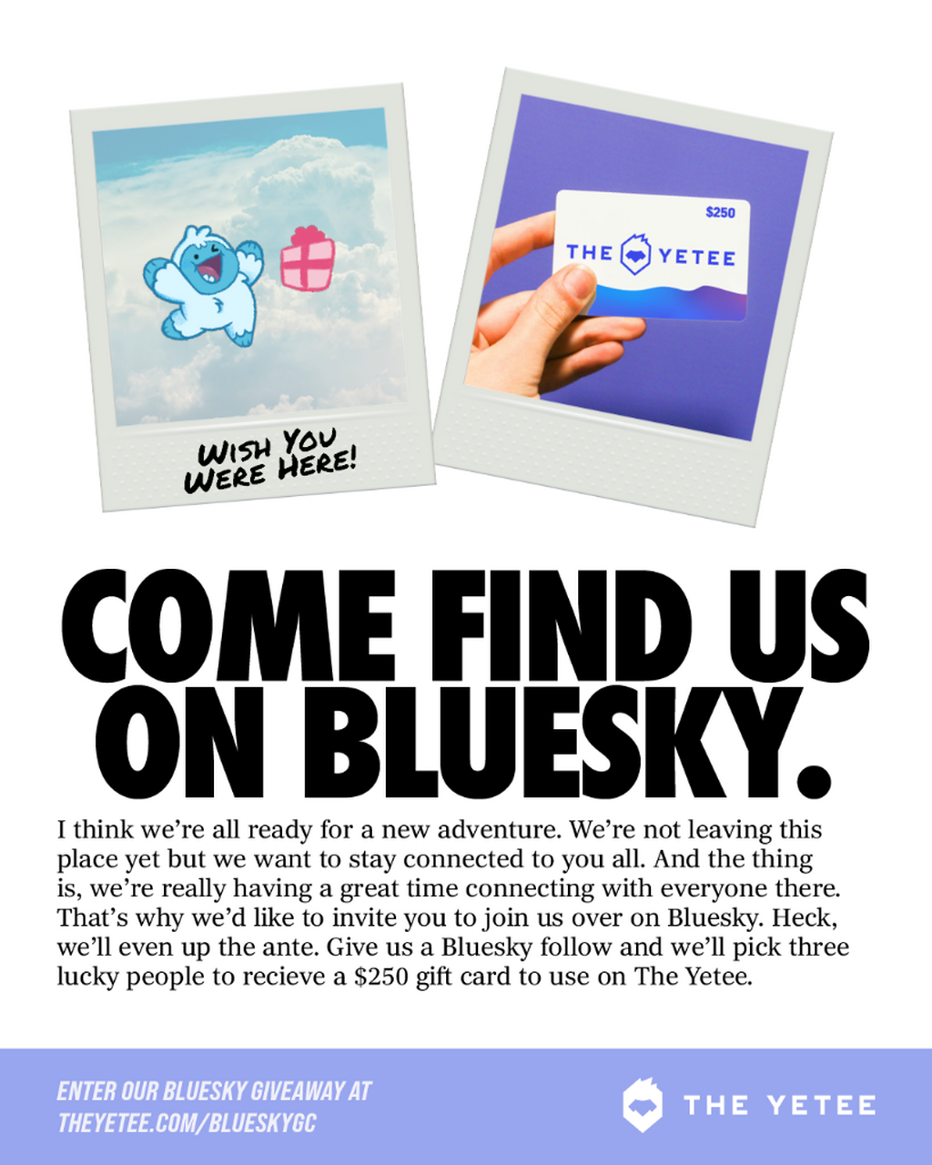 Follow Us on Bluesky & Enter Our Giveaway