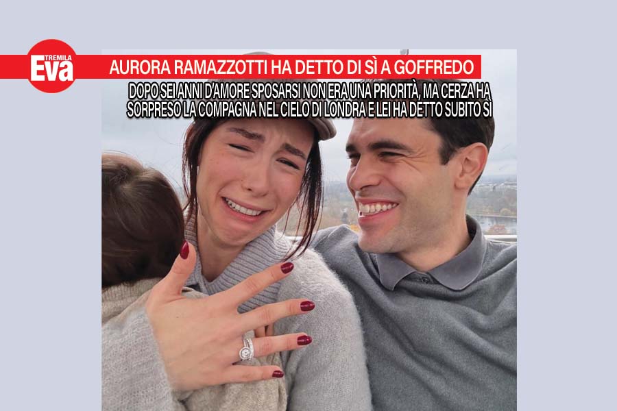 A Londra Aurora Ramazzotti ha detto di s&igrave; a Goffredo Cerza.
