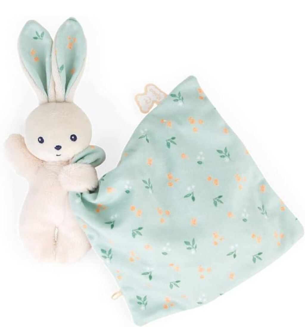 KALOO - Carr&eacute; Douceur - Doudou Manta Conejo C&iacute;tricos - Peluche para Beb&eacute;s - Cuadrado 18 x 18 cm Verde Agua - Materiales Ecorresponsables - Caja de Regalo FSC - Desde el Nacimiento, K972001 : Amazon.es: Beb&eacute;