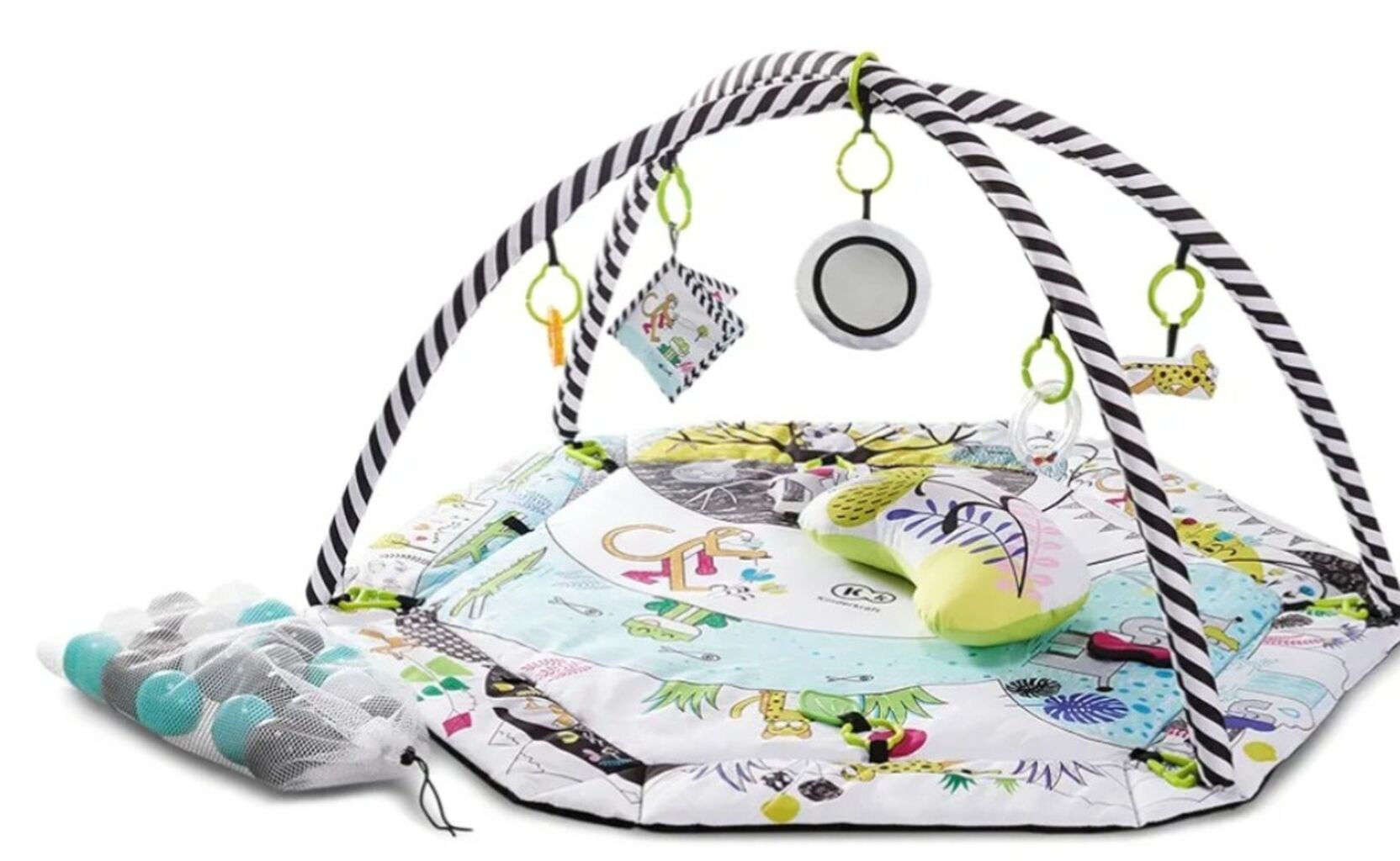 kk Kinderkraft SMARTPLAY Gimnasio para beb&eacute;, Alfombra para ni&ntilde;os, Tapete beb&eacute;, 7 Juguetes, 20 pelotas, 2 Arcos, Con accesorios, para beb&eacute;, Multifuncional, Piscina seca, Multicolor : Amazon.es: Beb&eacute;