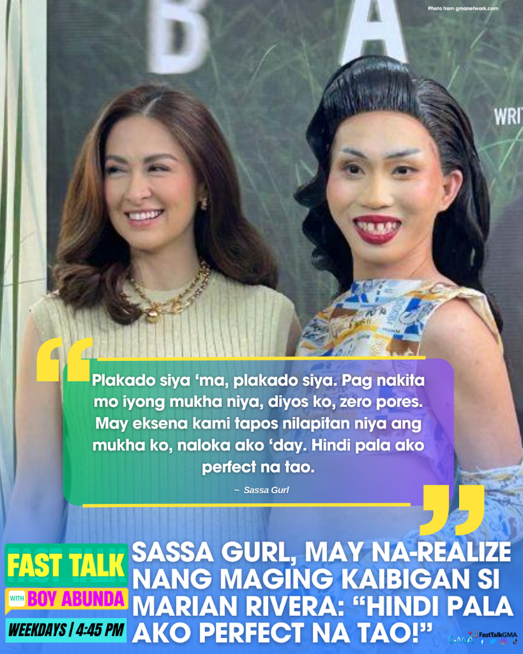 SASSA GURL, MAY NA-REALIZE NANG MAGING KAIBIGAN SI MARIAN RIVERA: &ldquo;HINDI PALA AKO PERFECT NA TAO!&rdquo;