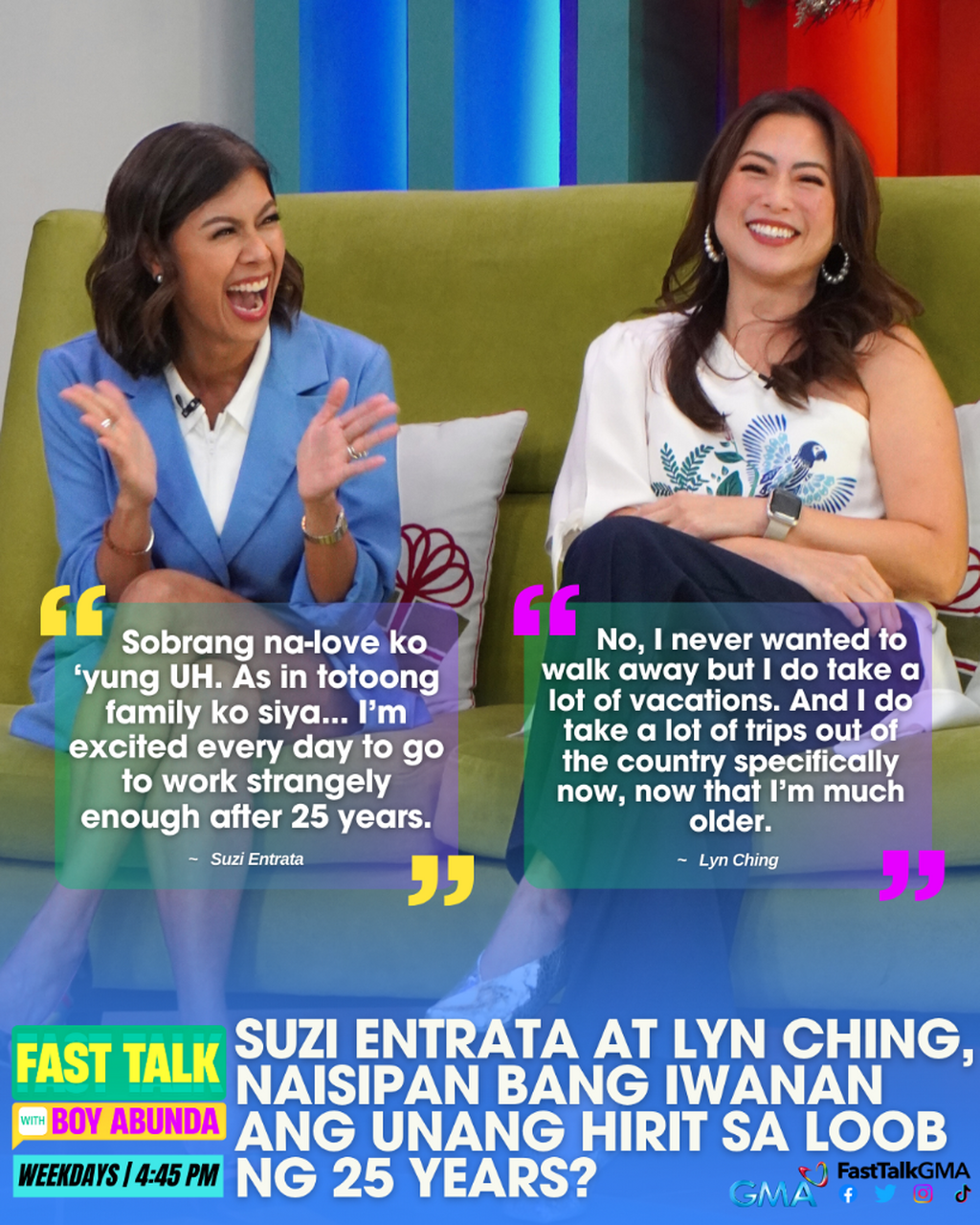 SUZI ENTRATA AT LYN CHING, NAISIPAN BANG IWANAN ANG UNANG HIRIT SA LOOB NG 25 YEARS?