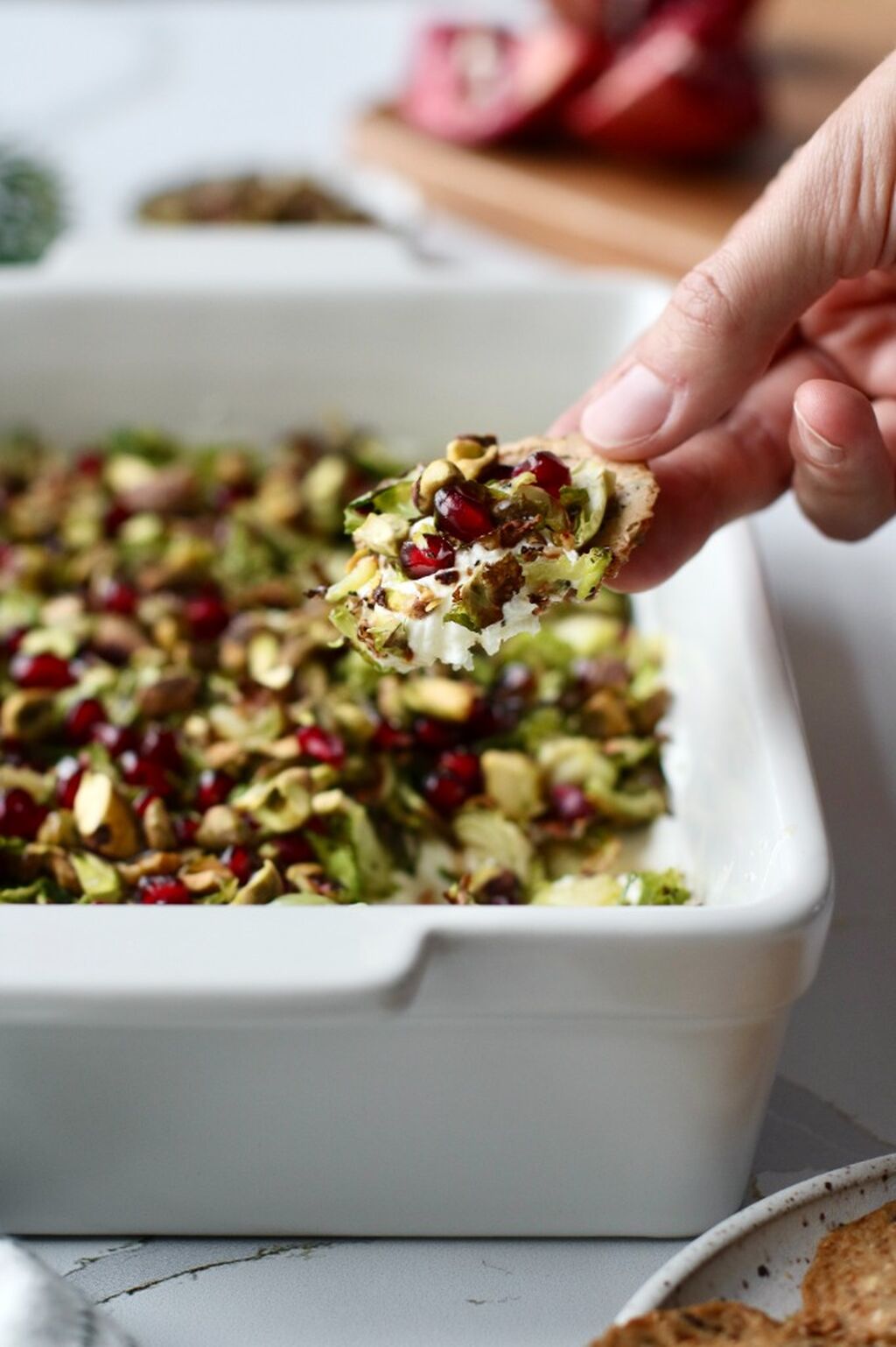 Whipped Goat Cheese with Brussels and Hot Honey (Dec Exclusive)