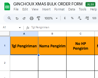 BULK ORDER FORM