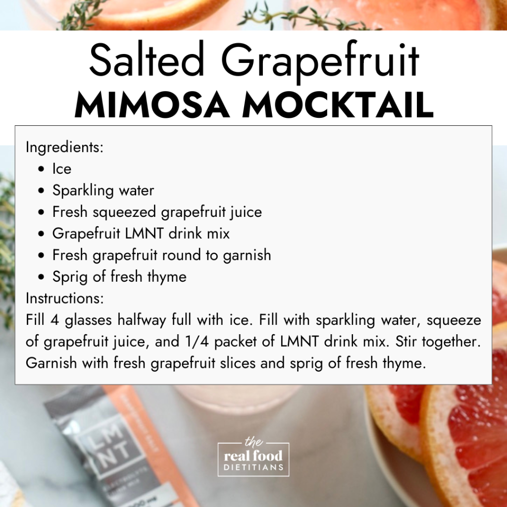 Salted Grapefruit Mimosa Mocktail