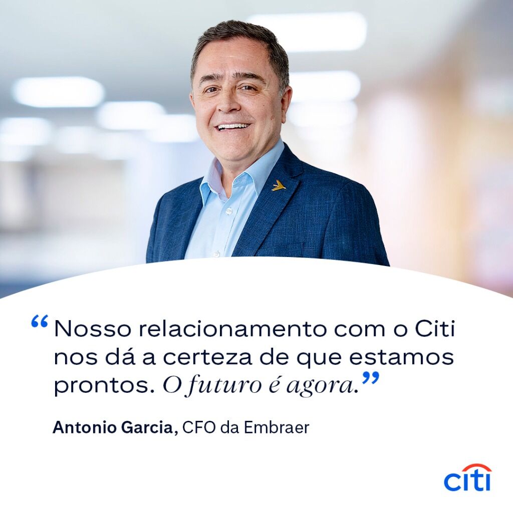 Miguel Queen, Head de Corporate Banking do Citi Brasil, conversou com Antonio Carlos Garcia, CFO da Embraer, a terceira maior fabricante de jatos comerciais do mundo. 