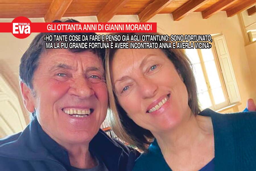 Gianni Morandi ha 8o anni, musica, amore e felicit&agrave; con Anna