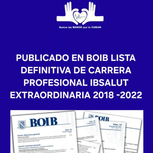 BOIB LISTAS DEFINITIVAS CARRERA 2018-2022