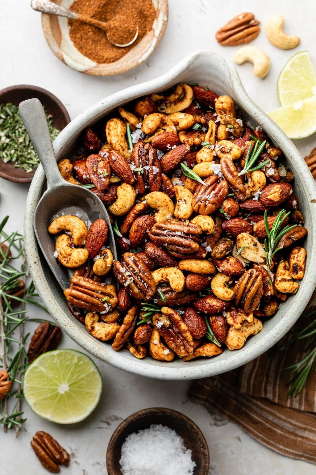 Chili Rosemary Roasted Nuts