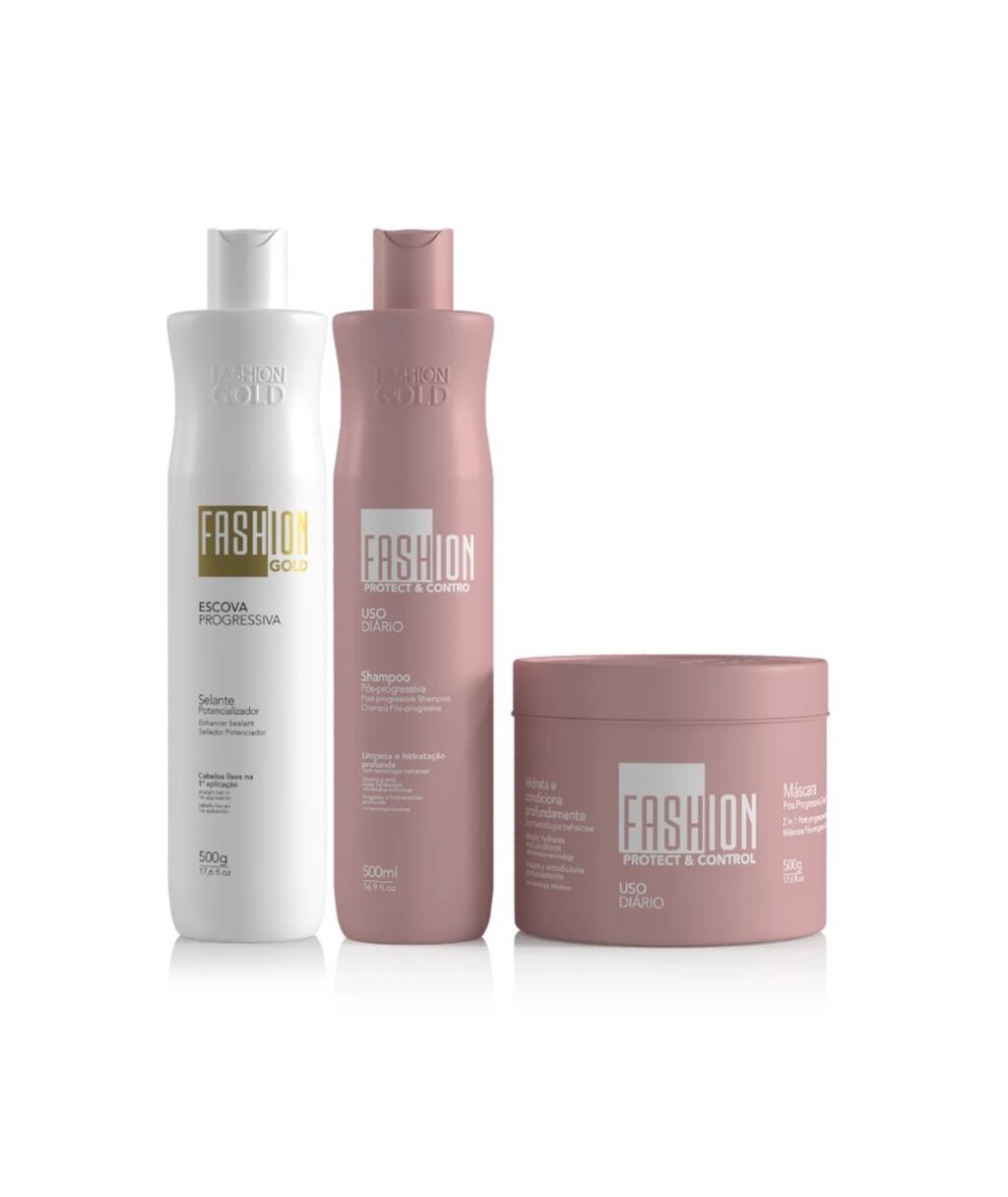 Combo Escova Progressiva - Fashion Gold 500 gr 