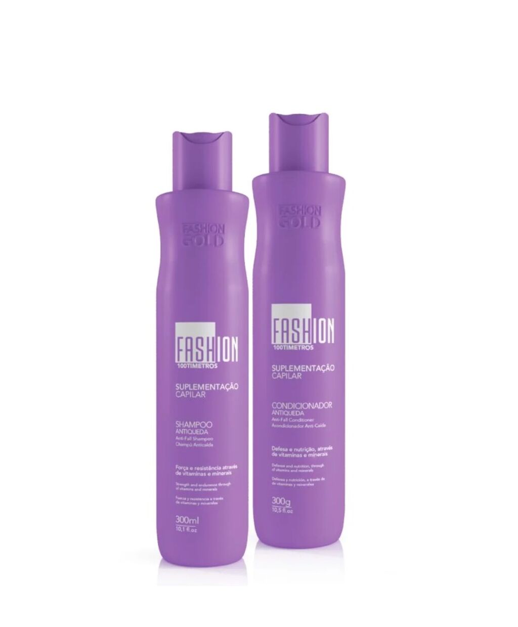 Kit shampoo e condicionador Antiqueda 100timetros - fashion gold