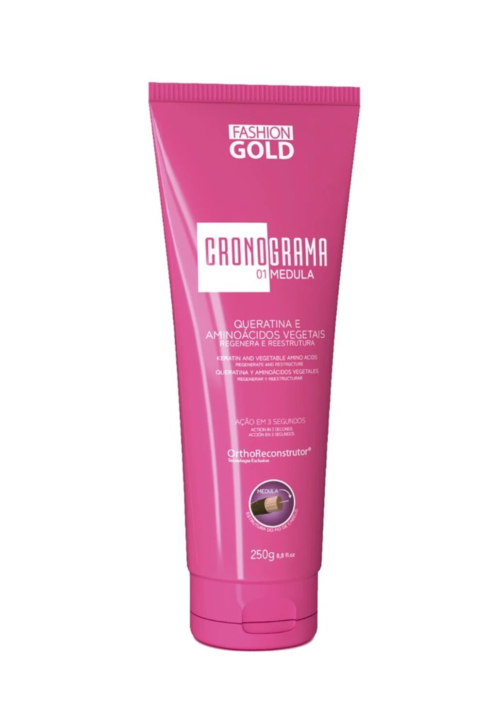 Etapa 1 - medula 250g - Cronograma Capilar fashion gold