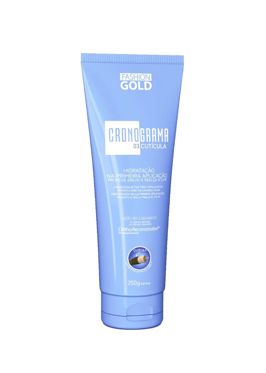 Etapa 3 - cut&iacute;cula 250g - cronograma capilar fashion gold