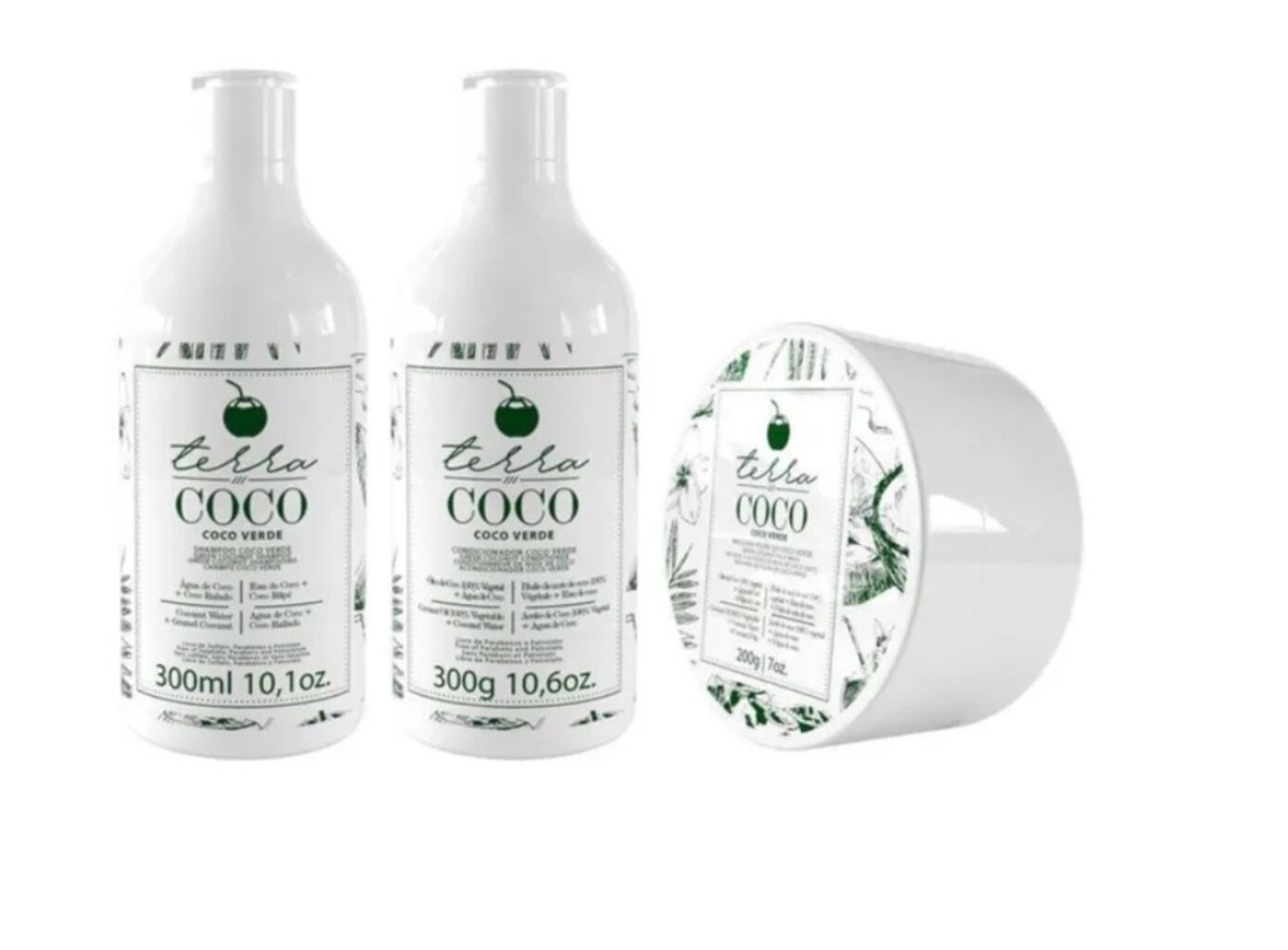 Combo manuten&ccedil;&atilde;o coco verde 300gr/200gr - terra coco