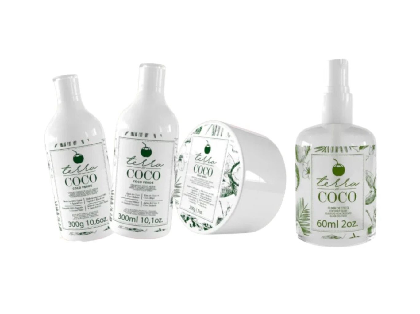 Kit manuten&ccedil;&atilde;o coco verde + elixir de coco 60ml - terra coco