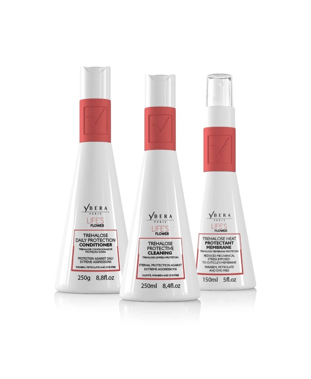 Kit manuten&ccedil;&atilde;o trehalose life&rsquo;s flower 250ml/250g/150ml - Ybera Paris 