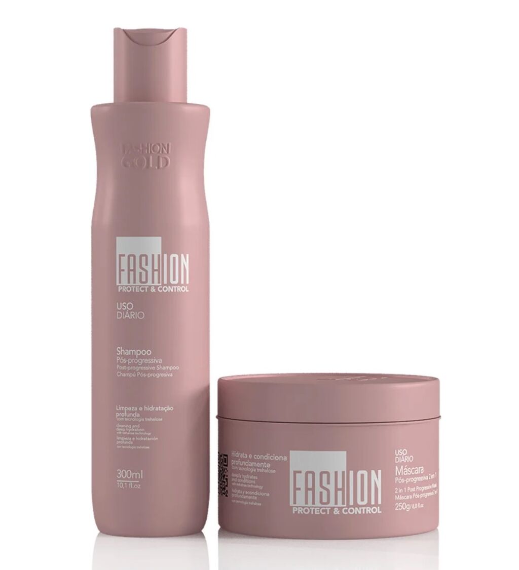 Kit manuten&ccedil;&atilde;o p&oacute;s progressiva 300ml/250g - fashion gold