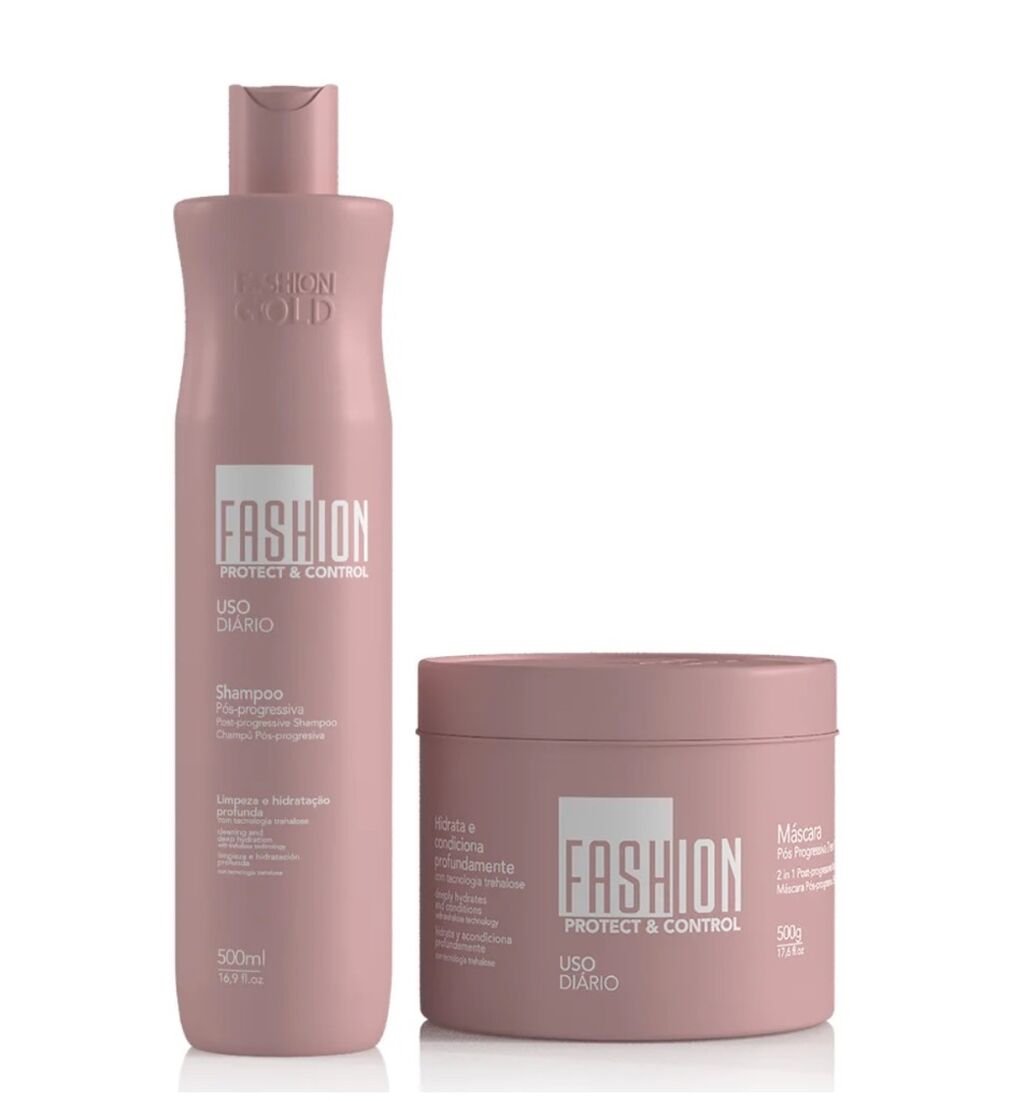 Kit manuten&ccedil;&atilde;o p&oacute;s progressiva 500ml/500g - fashion gold 