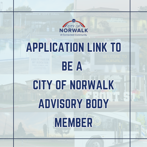Application Link to be a City of Norwalk Advisory Member