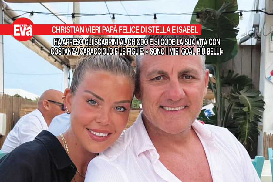 Christian Vieri, la felicit&agrave; con Costanza e le loro figlie
