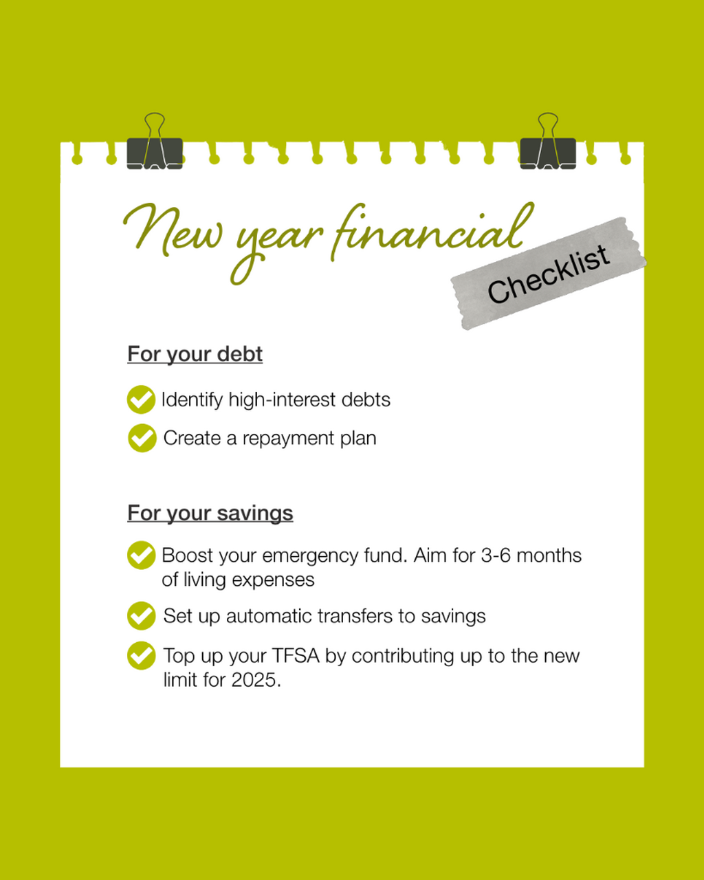 The top 5 things that should be on your &lsquo;beginning of the year financial to-do&rsquo; list
