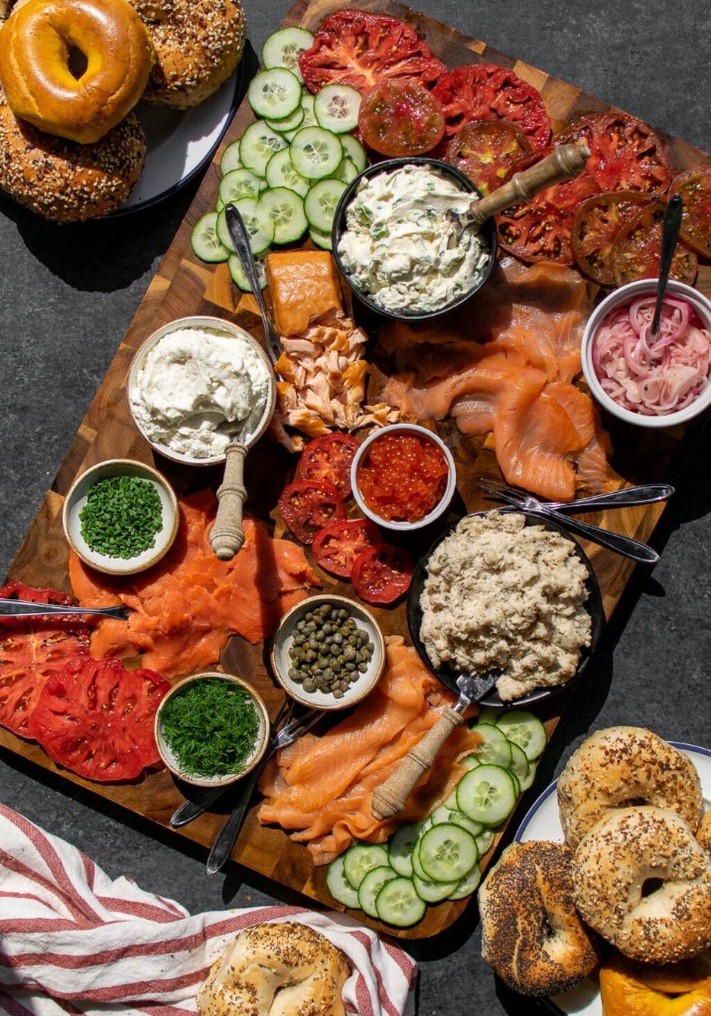 Smoked Fish Bagel Board