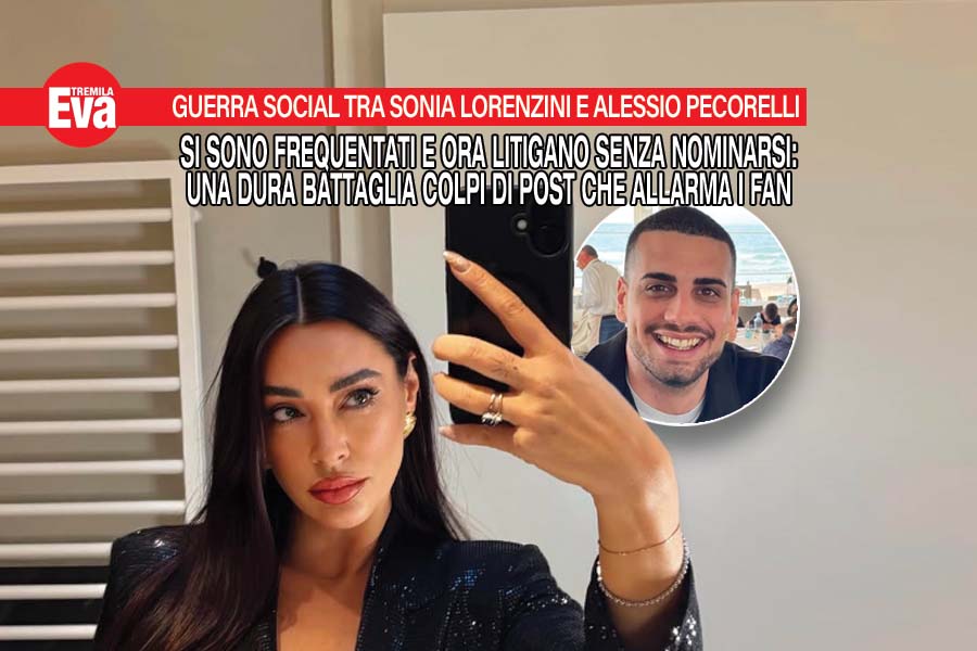 La battaglia social tra Sonia Lorenzini e Alessio Pecorelli