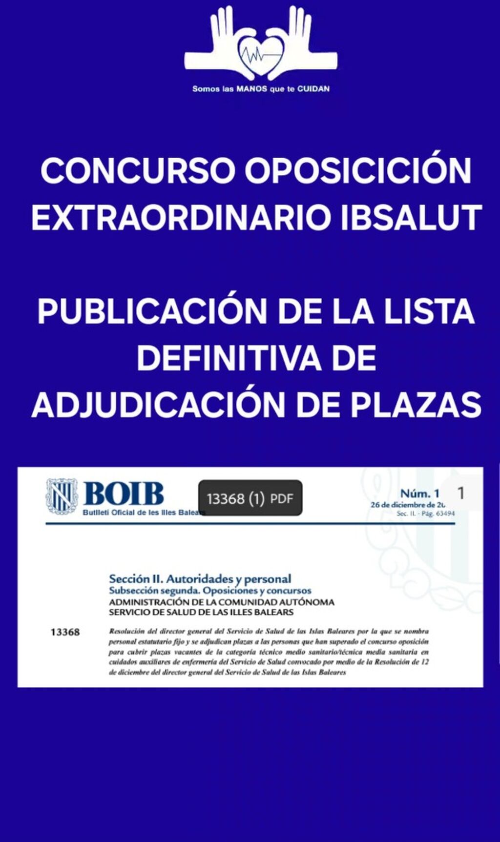 LISTADO DEFINITIVO DE ADJUDICACI&Oacute;N DE PLAZAS DE TCE
