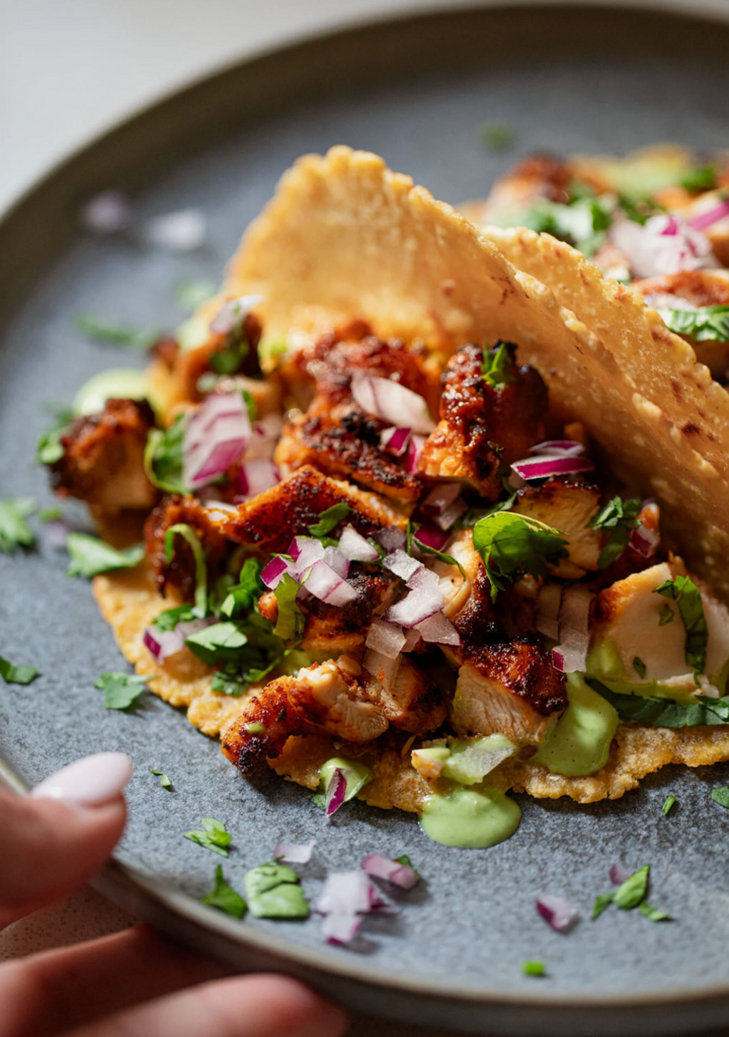 Chicken Tacos with Green Sauce