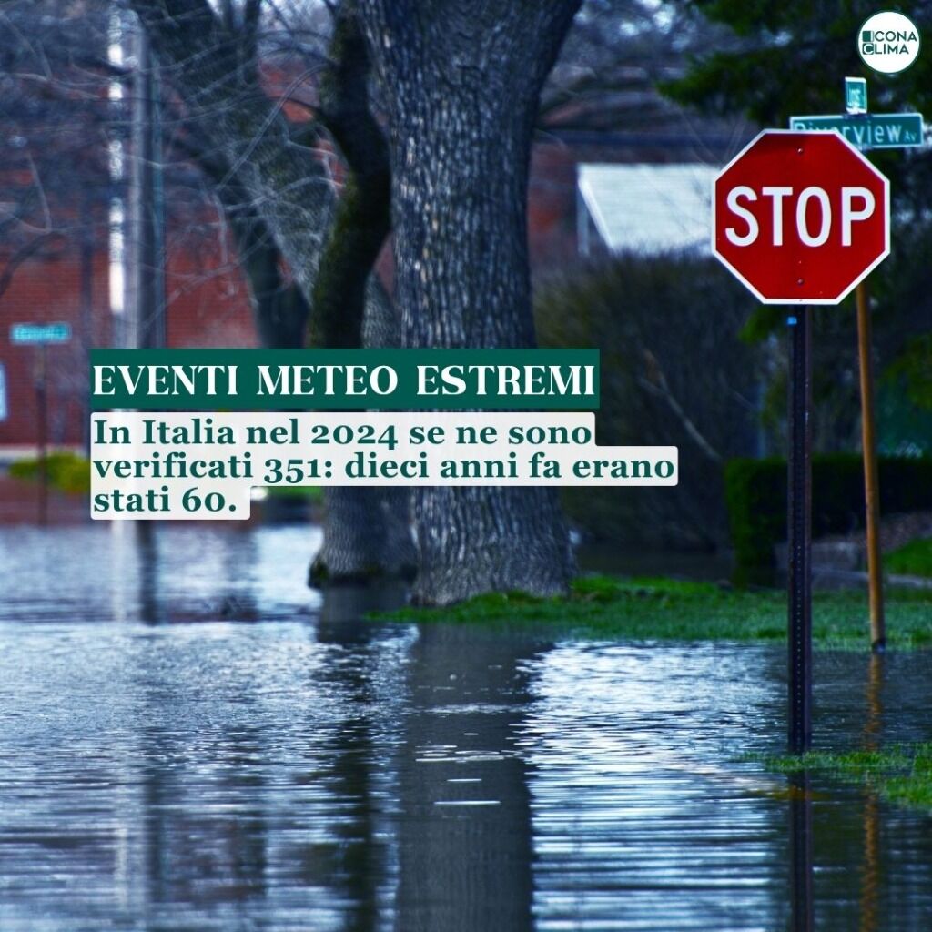Eventi meteo estremi: in dieci anni +485% in Italia. I dati del 2024