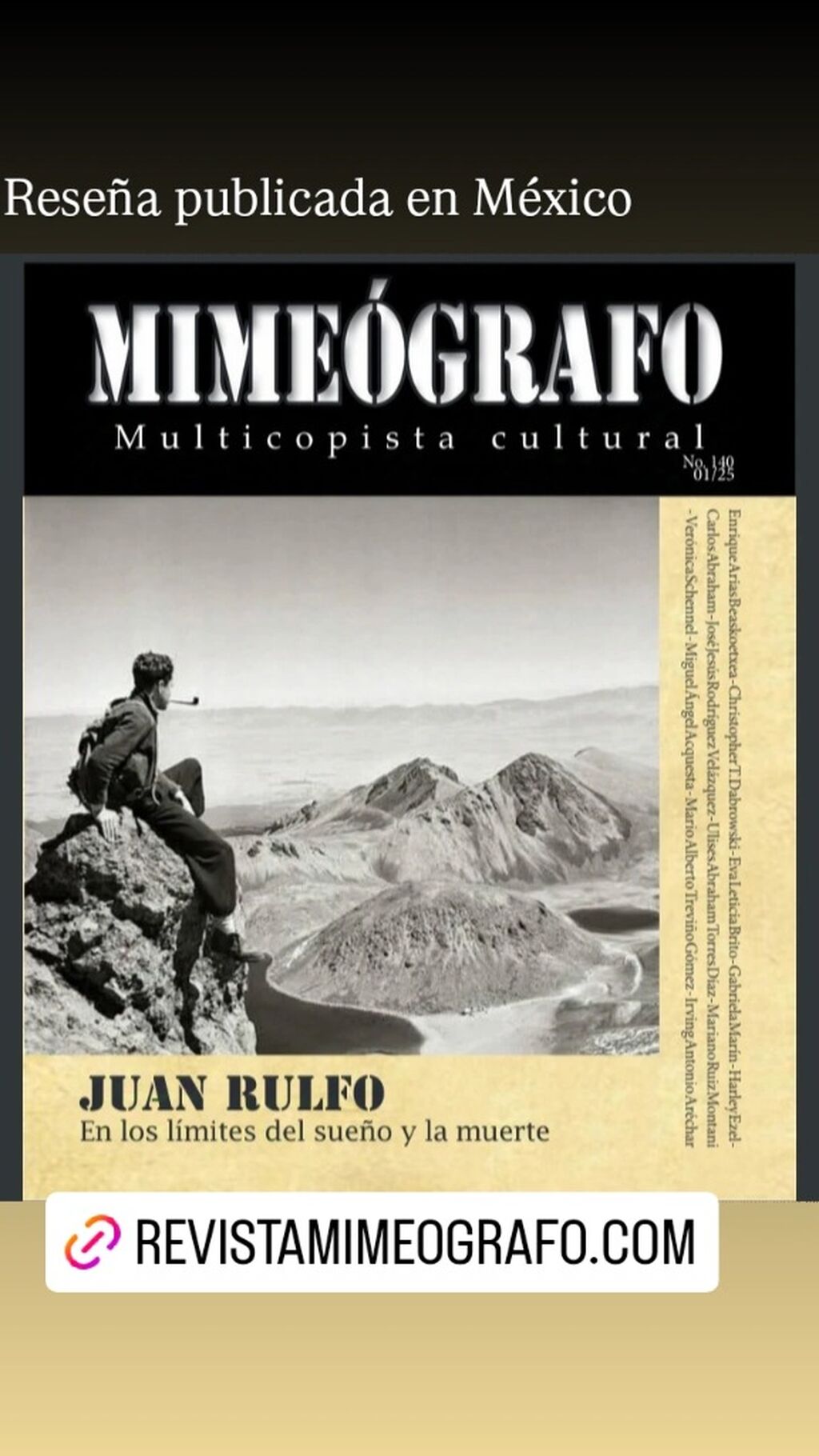Rese&ntilde;a - Joan Margarit - Mime&oacute;grafo(M&eacute;xico)