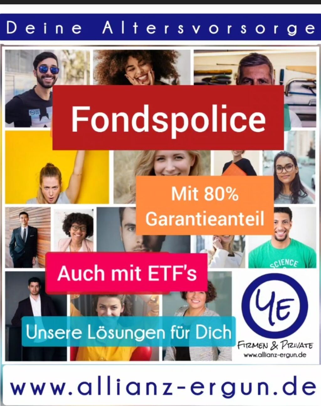 Rentenpolice mit ETF's + Fonds