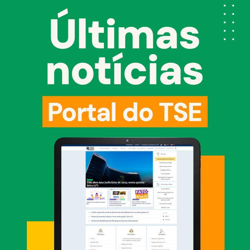 NOT&Iacute;CIAS - PORTAL DO TSE
