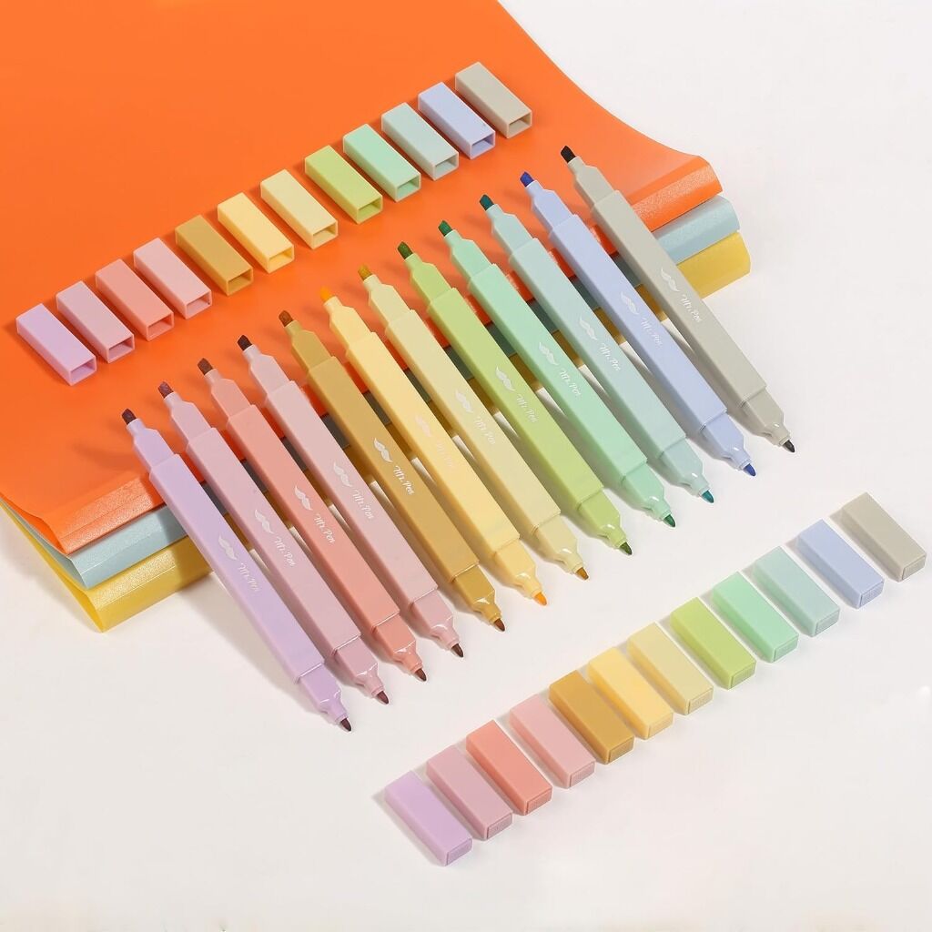  Dual Tip Aesthetic Highlighters,