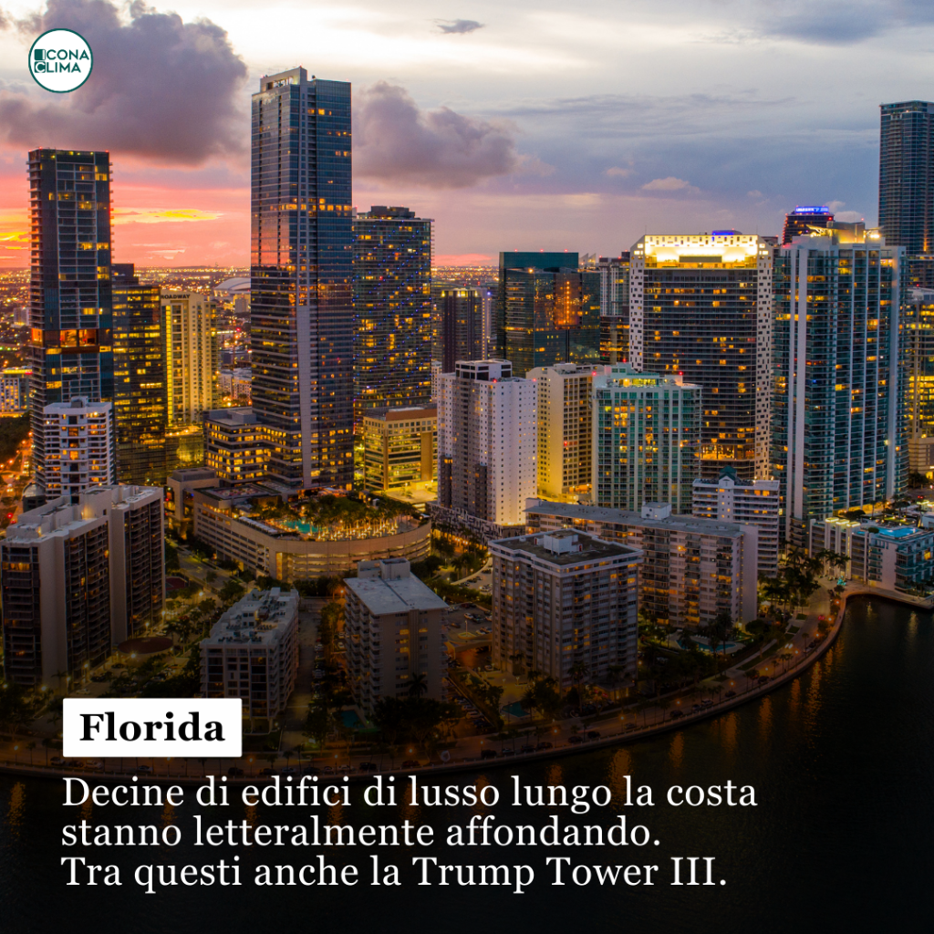 Decine di edifici di lusso stanno affondando in Florida