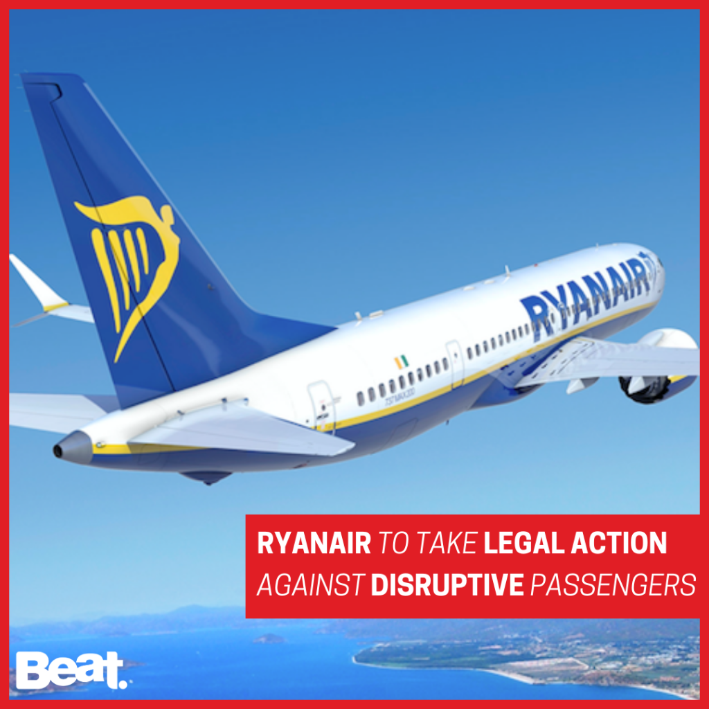 Ryanair to take legal action against disruptive passengers