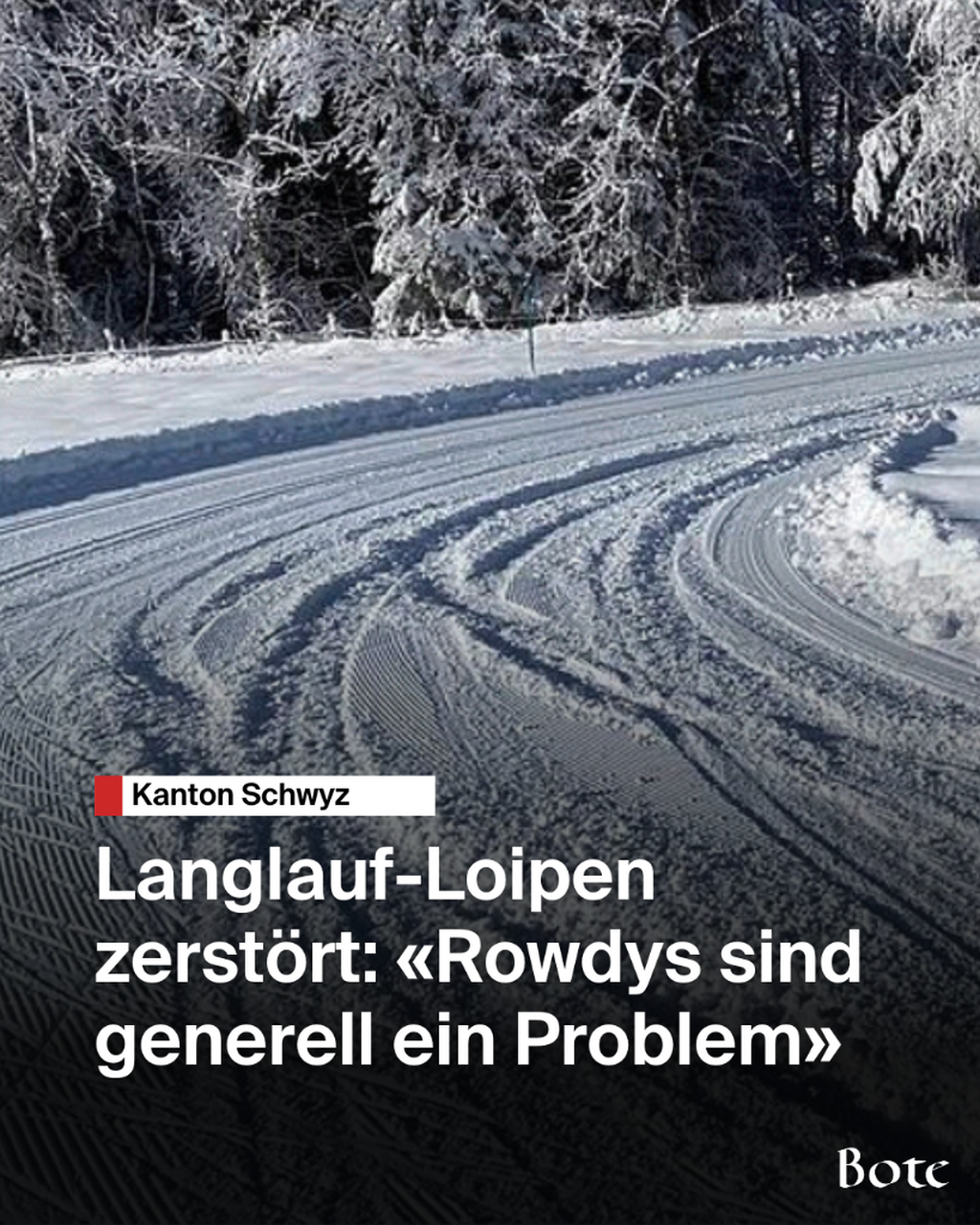Loipen zerst&ouml;rt
