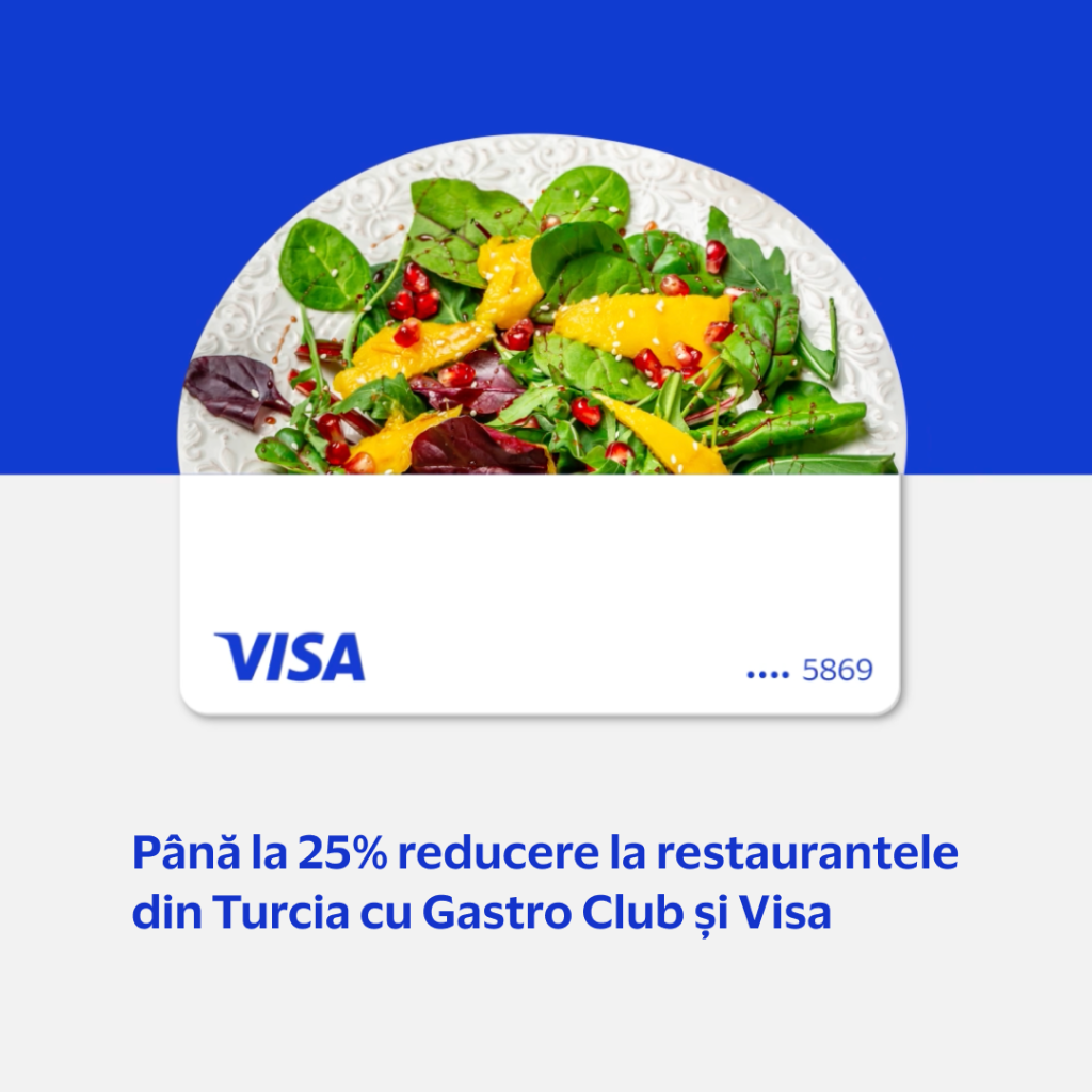 Activați cardul. Visa &icirc;n aplicația GastroClub și de a obține o reducere de p&acirc;nă la 25%!
