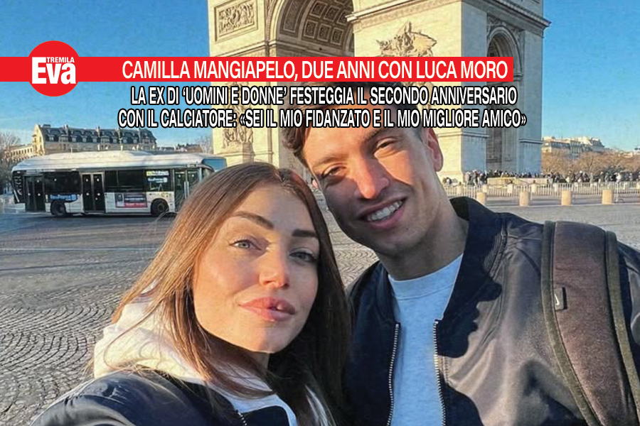 Camilla Mangiapelo festeggia 2 anni d'amore con Luca Moro