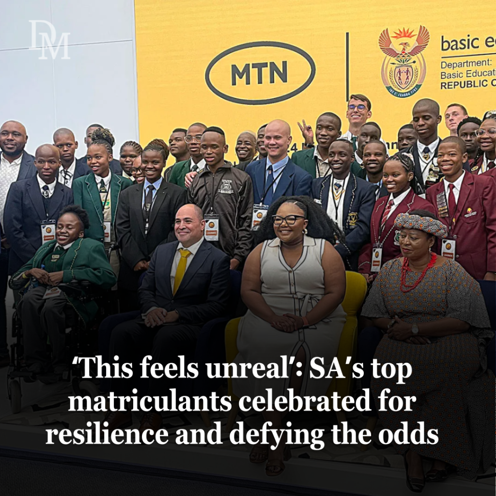 &lsquo;This feels unreal&rsquo;: SA&rsquo;s top matriculants celebrated for resilience and defying the odds