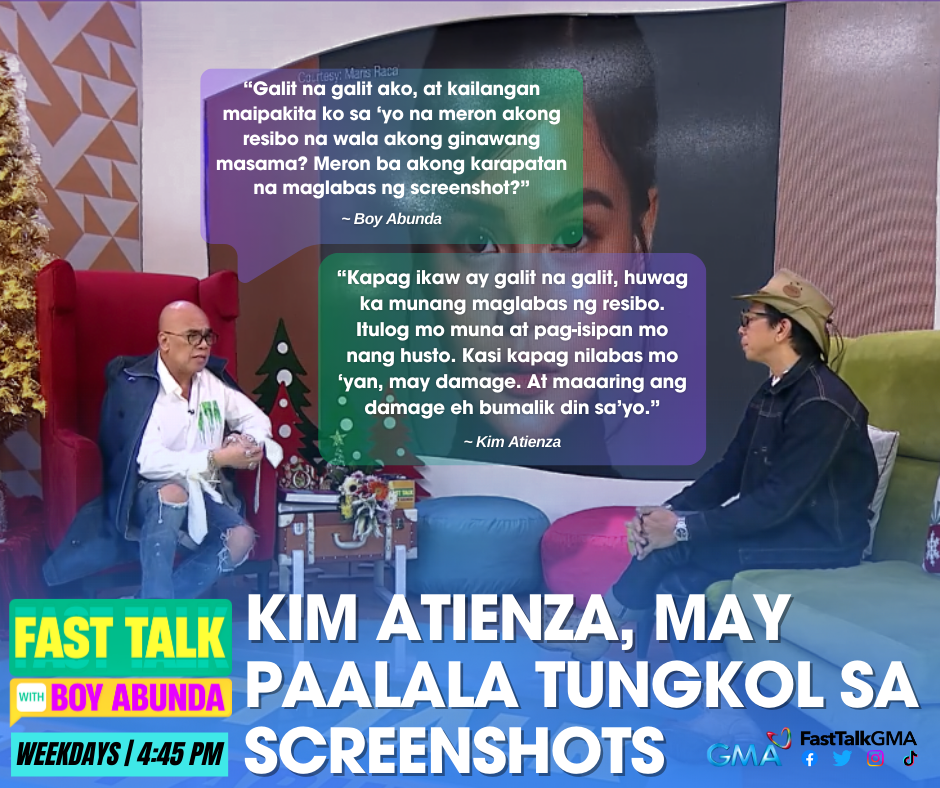 KIM ATIENZA, MAY PAALALA TUNGKOL SA SCREENSHOTS