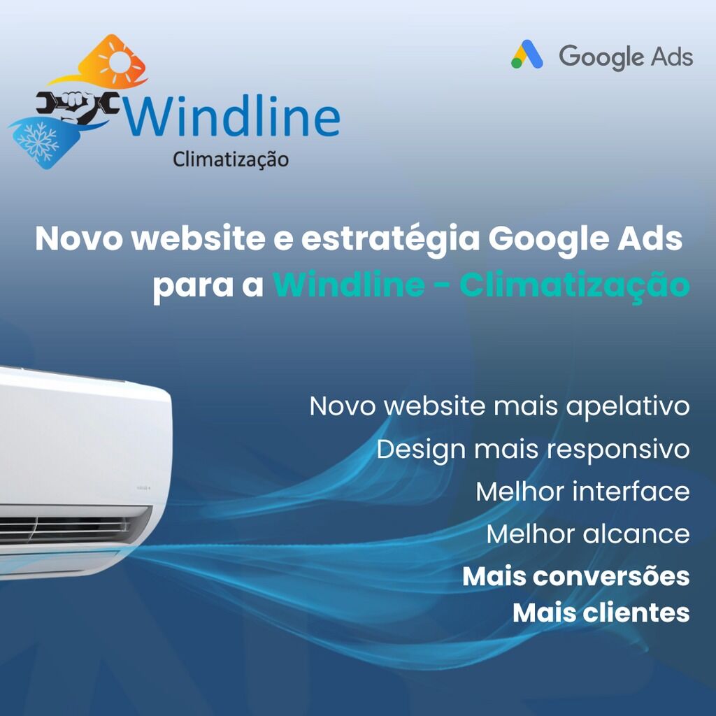 Novo website e estrat&eacute;gia Google Ads para a Windline - Climatiza&ccedil;&atilde;o - SPOT Digital