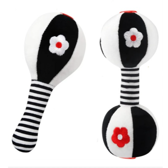 JoyLife Juguetes Bebes 0 3 6 12 Meses, blanco y negro Pesa sonajeros de felpa uguete Actividades Regalos para Bebe Recien Nacidos Ni&ntilde;os Ni&ntilde;as 0+ Mes - 2 Piezas : Amazon.es: Juguetes y juegos
