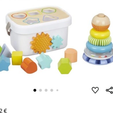 Amazon Basics - Set de juguetes cl&aacute;sicos de madera con clasificador de formas y apilador de arco&iacute;ris, Multicolor : Amazon.es: Juguetes y juegos