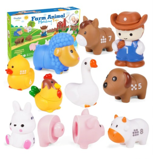 HappyKidsClub Juguetes Ni&ntilde;os 1 2 3 a&ntilde;os, Montessori 1 2 3 a&ntilde;os Regalo Ni&ntilde;o 1 2 3 a&ntilde;os Juegos Infantiles Montessori Bebe Regalo Bebe 1 a&ntilde;o Sensoriales Animales Granja Juguetes Ba&ntilde;o Bebe : Amazon.es: Juguetes y juegos